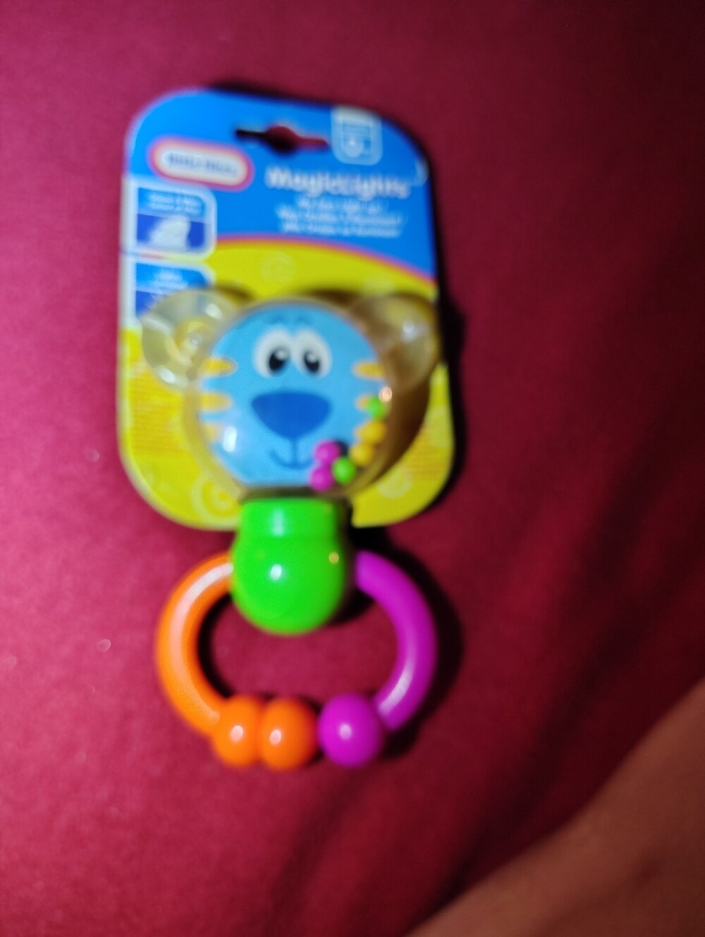Colorful Baby Rattle Teething Toy - Blue & Multi-Color